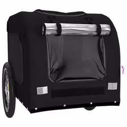 vidaXL Dog Bike Trailer Bicycle Trailer Bike Carriage Oxford Fabric and Iron - black, 69 x 133.5 x 73.5 cm - Additional view 4