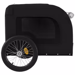 vidaXL Dog Bike Trailer Bicycle Trailer Bike Carriage Oxford Fabric and Iron - black, 69 x 133.5 x 73.5 cm - Additional view 6