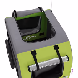 vidaXL Dog Bike Trailer Bicycle Trailer Bike Carriage Oxford Fabric and Iron - green, 69 x 133.5 x 73.5 cm - Additional view 10