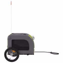 vidaXL Dog Bike Trailer Bicycle Trailer Bike Carriage Oxford Fabric and Iron - green, 69 x 133.5 x 73.5 cm - Additional view 5