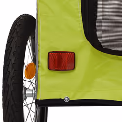 vidaXL Dog Bike Trailer Bicycle Trailer Bike Carriage Oxford Fabric and Iron - green, 69 x 133.5 x 73.5 cm - Additional view 8