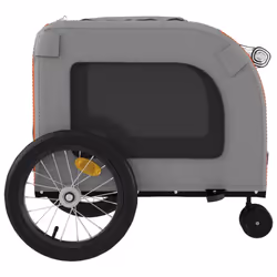 vidaXL Dog Bike Trailer Bicycle Trailer Bike Carriage Oxford Fabric and Iron - orange, 63 x 121 x 65 cm - Additional view 6