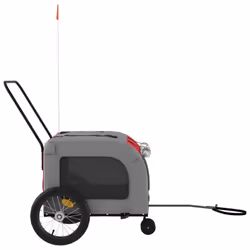 vidaXL Dog Bike Trailer Bicycle Trailer Bike Carriage Oxford Fabric and Iron - red - Additional view 5