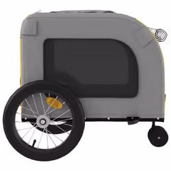 vidaXL Dog Bike Trailer Bicycle Trailer Bike Carriage Oxford Fabric and Iron - yellow - Additional view 6