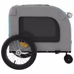 vidaXL Dog Bike Trailer Bicycle Trailer Bike Carriage Oxford Fabric and Iron - blue - Additional view 6