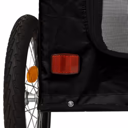 vidaXL Dog Bike Trailer Bicycle Trailer Bike Carriage Oxford Fabric and Iron - black, 63 x 121 x 65 cm - Additional view 10