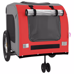 vidaXL Dog Bike Trailer Bicycle Trailer Bike Carriage Oxford Fabric and Iron - red - Additional view 4