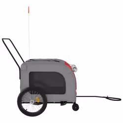 vidaXL Dog Bike Trailer Bicycle Trailer Bike Carriage Oxford Fabric and Iron - red - Additional view 5