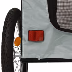 vidaXL Dog Bike Trailer Bicycle Trailer Bike Carriage Oxford Fabric and Iron - black and grey, 68 x 134 x 73 cm - Additional view 10