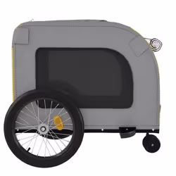 vidaXL Dog Bike Trailer Bicycle Trailer Bike Carriage Oxford Fabric and Iron - yellow, 68 x 134 x 73 cm - Additional view 6
