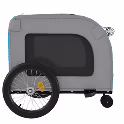vidaXL Dog Bike Trailer Bicycle Trailer Bike Carriage Oxford Fabric and Iron - blue - Additional view 6