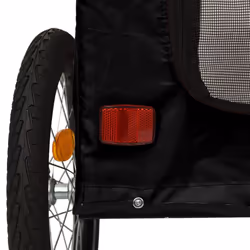 vidaXL Dog Bike Trailer Bicycle Trailer Bike Carriage Oxford Fabric and Iron - black - Additional view 10