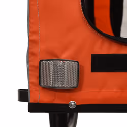 vidaXL Dog Bike Trailer Bicycle Trailer Bike Carriage Oxford Fabric and Iron - orange, 124 x 53 x 53 cm - Additional view 8