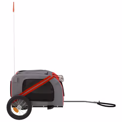 vidaXL Dog Bike Trailer Bicycle Trailer Bike Carriage Oxford Fabric and Iron - red, 124 x 53 x 53 cm - Additional view 5