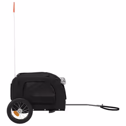 vidaXL Dog Bike Trailer Bicycle Trailer Bike Carriage Oxford Fabric and Iron - black, 124 x 53 x 53 cm - Additional view 5