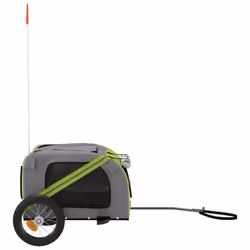 vidaXL Dog Bike Trailer Bicycle Trailer Bike Carriage Oxford Fabric and Iron - green, 124 x 53 x 53 cm - Additional view 5