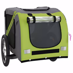 vidaXL Pet Bike Trailer Cargo Trailer Oxford Fabric and Iron - green, 125 x 63 x 66 cm - Additional view 4
