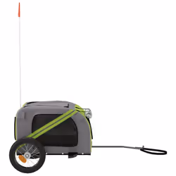 vidaXL Pet Bike Trailer Cargo Trailer Oxford Fabric and Iron - green, 125 x 63 x 66 cm - Additional view 5