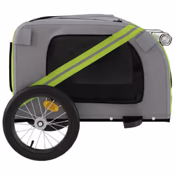 vidaXL Pet Bike Trailer Cargo Trailer Oxford Fabric and Iron - green, 125 x 63 x 66 cm - Additional view 6