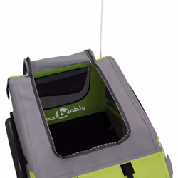 vidaXL Pet Bike Trailer Cargo Trailer Oxford Fabric and Iron - green, 125 x 63 x 66 cm - Additional view 9