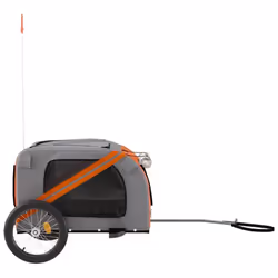 vidaXL Dog Bike Trailer Bicycle Trailer Bike Carriage Oxford Fabric and Iron - orange - Additional view 5