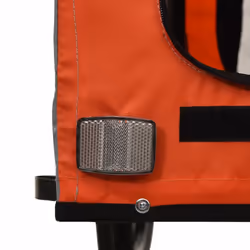 vidaXL Dog Bike Trailer Bicycle Trailer Bike Carriage Oxford Fabric and Iron - orange - Additional view 9