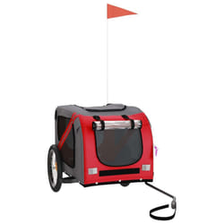 vidaXL Dog Bike Trailer Bicycle Trailer Bike Carriage Oxford Fabric and Iron - red