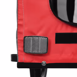 vidaXL Dog Bike Trailer Bicycle Trailer Bike Carriage Oxford Fabric and Iron - red - Additional view 10