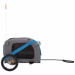 vidaXL Dog Bike Trailer Bicycle Trailer Bike Carriage Oxford Fabric and Iron - blue - Additional view 5