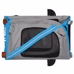 vidaXL Dog Bike Trailer Bicycle Trailer Bike Carriage Oxford Fabric and Iron - blue - Additional view 8