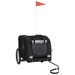 vidaXL Dog Bike Trailer Bicycle Trailer Bike Carriage Oxford Fabric and Iron - black