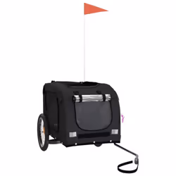 vidaXL Dog Bike Trailer Bicycle Trailer Bike Carriage Oxford Fabric and Iron - black