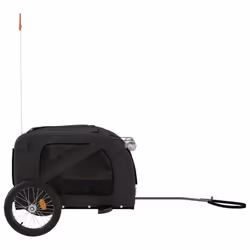 vidaXL Dog Bike Trailer Bicycle Trailer Bike Carriage Oxford Fabric and Iron - black - Additional view 5