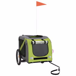 vidaXL Dog Bike Trailer Bicycle Trailer Bike Carriage Oxford Fabric and Iron - green
