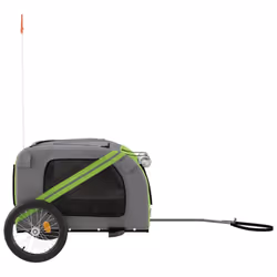 vidaXL Dog Bike Trailer Bicycle Trailer Bike Carriage Oxford Fabric and Iron - green - Additional view 5