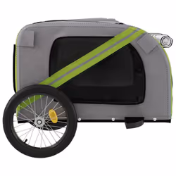 vidaXL Dog Bike Trailer Bicycle Trailer Bike Carriage Oxford Fabric and Iron - green - Additional view 6