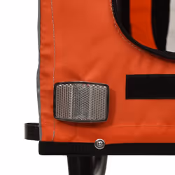 vidaXL Pet Bike Trailer Dog Carrier Orange and Black Oxford Fabric and Iron - Additional view 10
