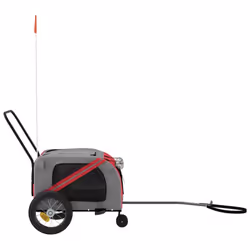 vidaXL Dog Bike Trailer Bicycle Trailer Bike Carriage Oxford Fabric and Iron - red - Additional view 5