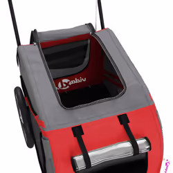 vidaXL Dog Bike Trailer Bicycle Trailer Bike Carriage Oxford Fabric and Iron - red - Additional view 9