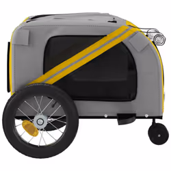 vidaXL Dog Bike Trailer Bicycle Trailer Bike Carriage Oxford Fabric and Iron - yellow - Additional view 6