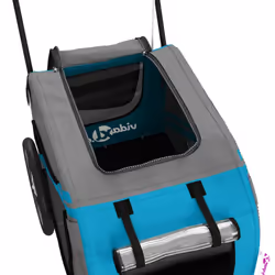 vidaXL Dog Bike Trailer Bicycle Trailer Bike Carriage Oxford Fabric and Iron - blue - Additional view 9
