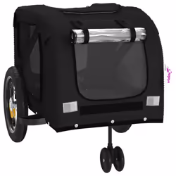 vidaXL Dog Bike Trailer Bicycle Trailer Bike Carriage Oxford Fabric and Iron - black - Additional view 4