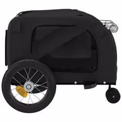vidaXL Dog Bike Trailer Bicycle Trailer Bike Carriage Oxford Fabric and Iron - black - Additional view 6