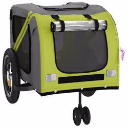 vidaXL Dog Bike Trailer Bicycle Trailer Bike Carriage Oxford Fabric and Iron - green - Additional view 4