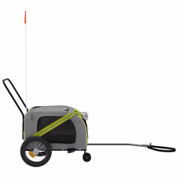 vidaXL Dog Bike Trailer Bicycle Trailer Bike Carriage Oxford Fabric and Iron - green - Additional view 5