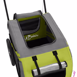 vidaXL Dog Bike Trailer Bicycle Trailer Bike Carriage Oxford Fabric and Iron - green - Additional view 9