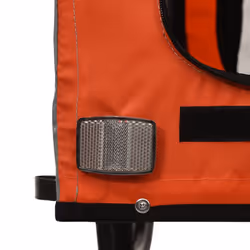 vidaXL Pet Bike Trailer Cargo Trailer Orange and Grey Oxford Fabric and Iron - orange - Additional view 10