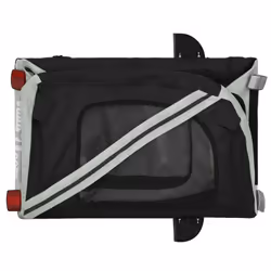 vidaXL Pet Bike Trailer Cargo Trailer Orange and Grey Oxford Fabric and Iron - grey - Additional view 8