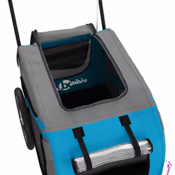 vidaXL Dog Bike Trailer Bicycle Trailer Bike Carriage Oxford Fabric and Iron - blue - Additional view 9