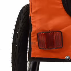 vidaXL Dog Bike Trailer Bicycle Trailer Bike Carriage Oxford Fabric and Iron - orange, 54.5 x 120 x 53 cm - Additional view 10